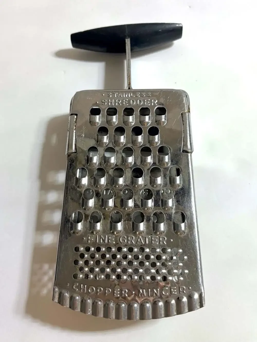 Vtg. Stainless Vegetable Slicer, Coarse Grater, Fine Grater, Chopper & Mincer